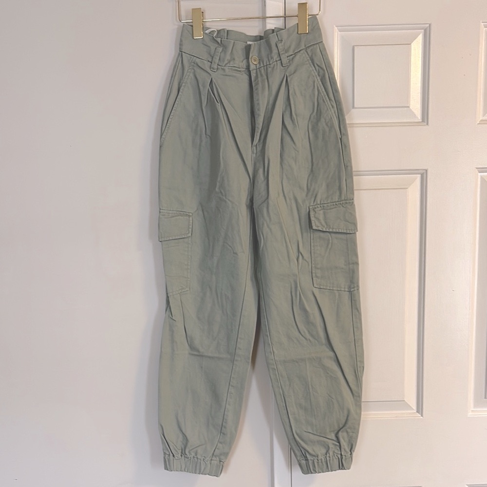 Sunday Best Green Joggers Relaxed Fit Elastic Cuffs